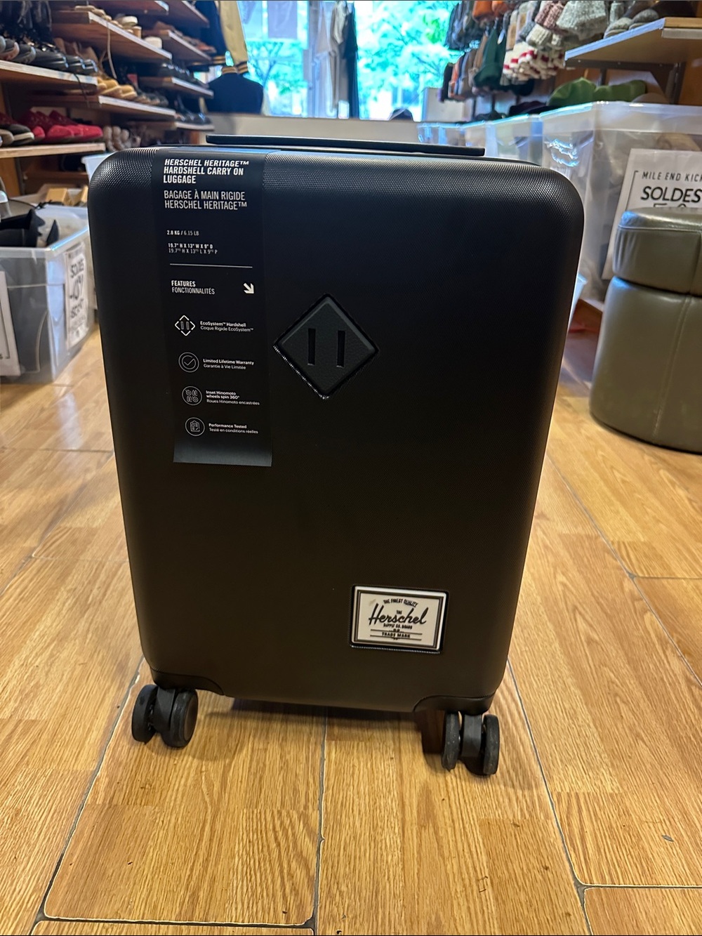 Herschel Supply Co. Matte Black Hard-Shell Carry-On Spinner